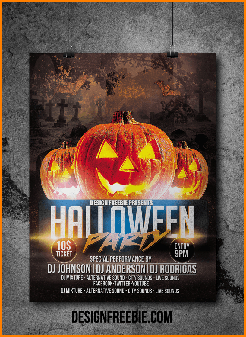 001 Free Halloween Flyers Templates Template Ideas Poster ~ Ulyssesroom - Free Printable Halloween Flyer Templates