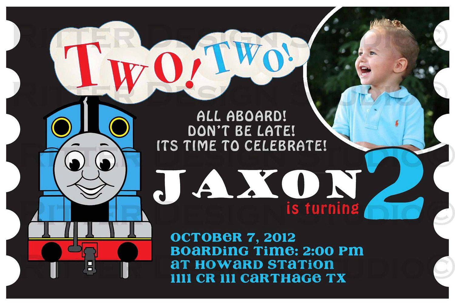 001 Thomas The Train Invitation Template ~ Ulyssesroom - Thomas Invitations Printable Free