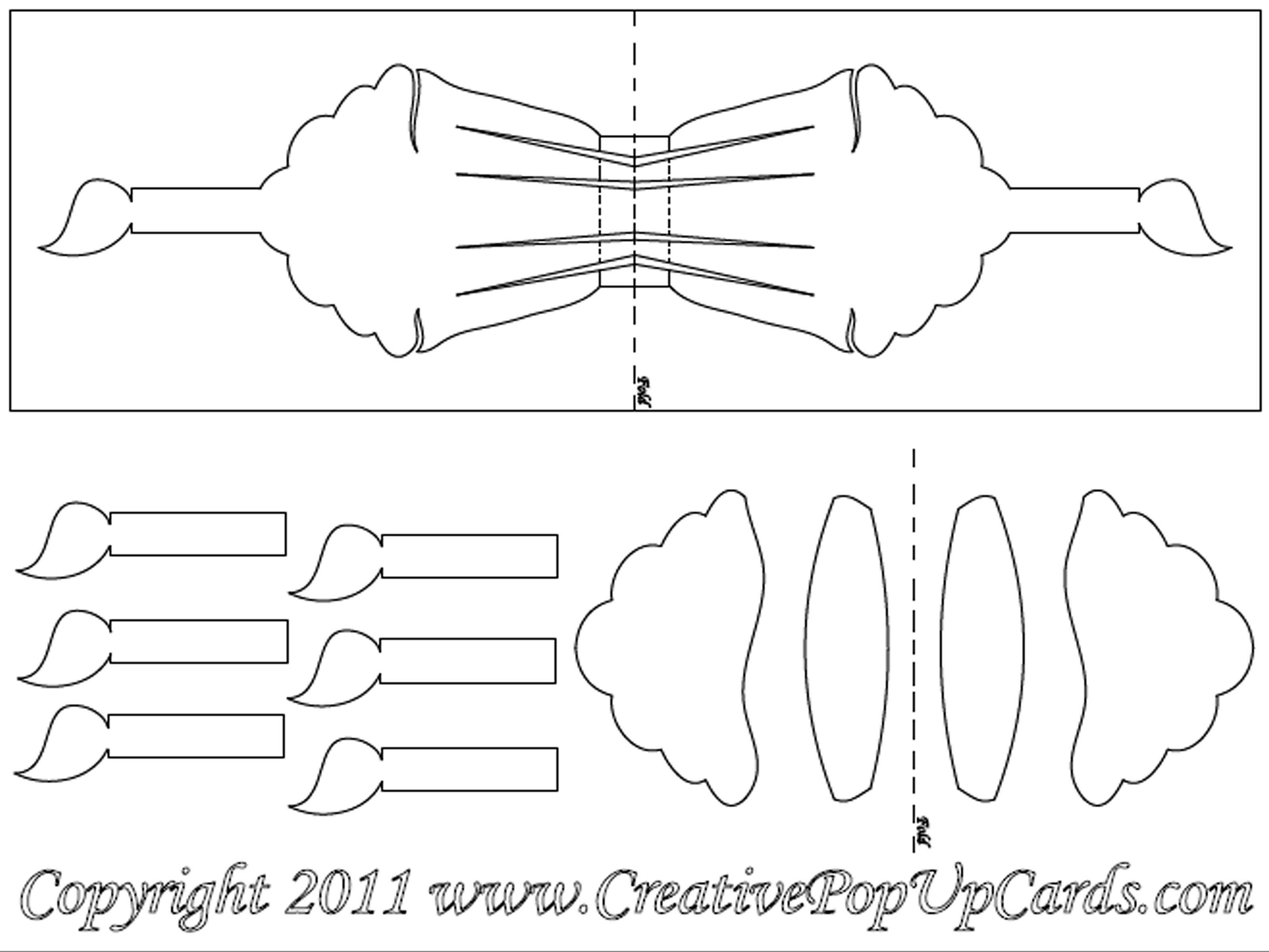 003 Template Ideas Pop Up Card Make Birthday Step Version ~ Ulyssesroom - Free Printable Kirigami Pop Up Card Patterns