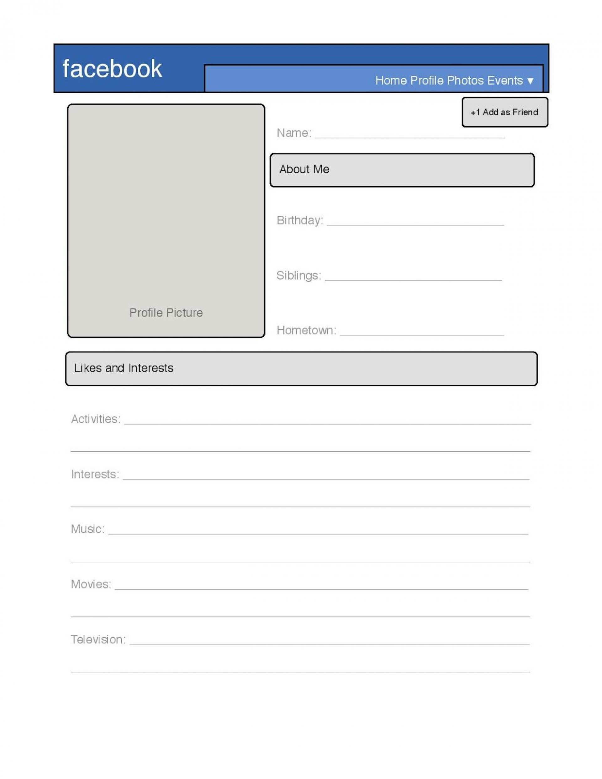 004 Template Ideas Facebook Page For Students ~ Ulyssesroom - Free Printable Facebook Template