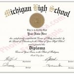 004 Template Ideas High School Diploma Michigan ~ Ulyssesroom   Free Printable High School Diploma Templates
