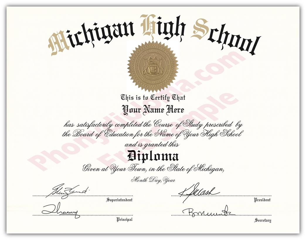 004 Template Ideas High School Diploma Michigan ~ Ulyssesroom - Free Printable High School Diploma Templates