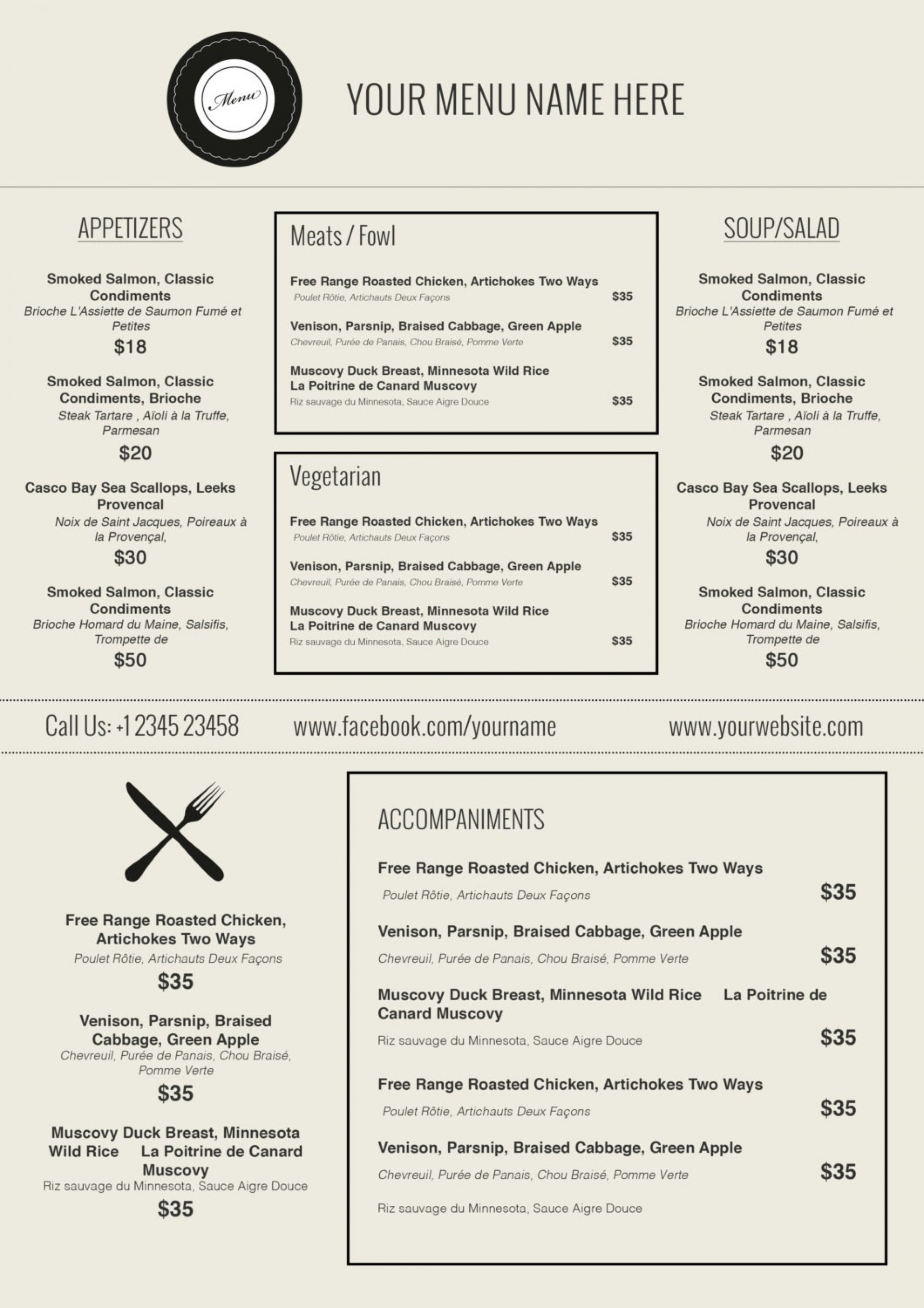 005 Template Ideas Free Printable Restaurant Menu Templates - Menu Template Free Printable Word