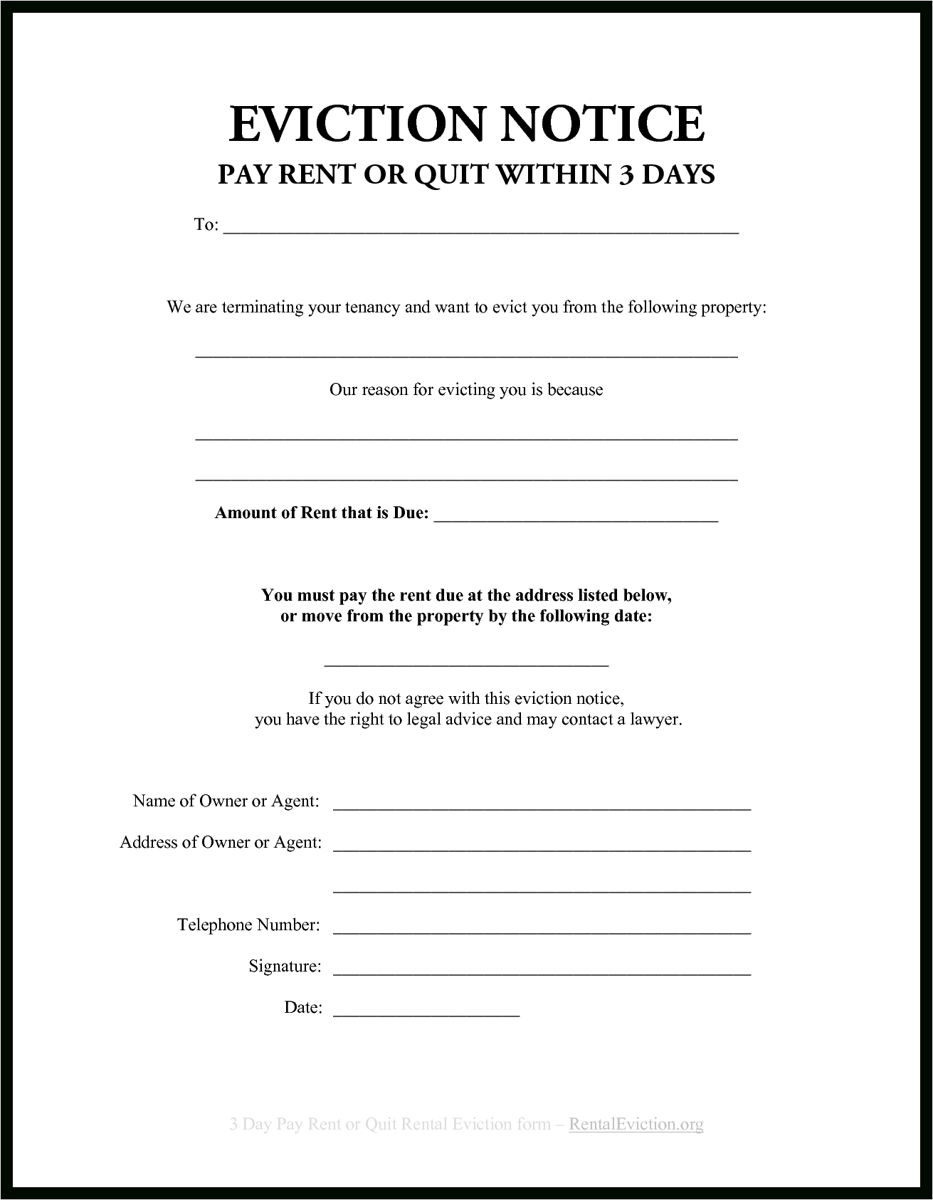 006 Template Ideas Day Eviction Notice Best Images Of Free Ohio - Free Printable Blank Eviction Notice