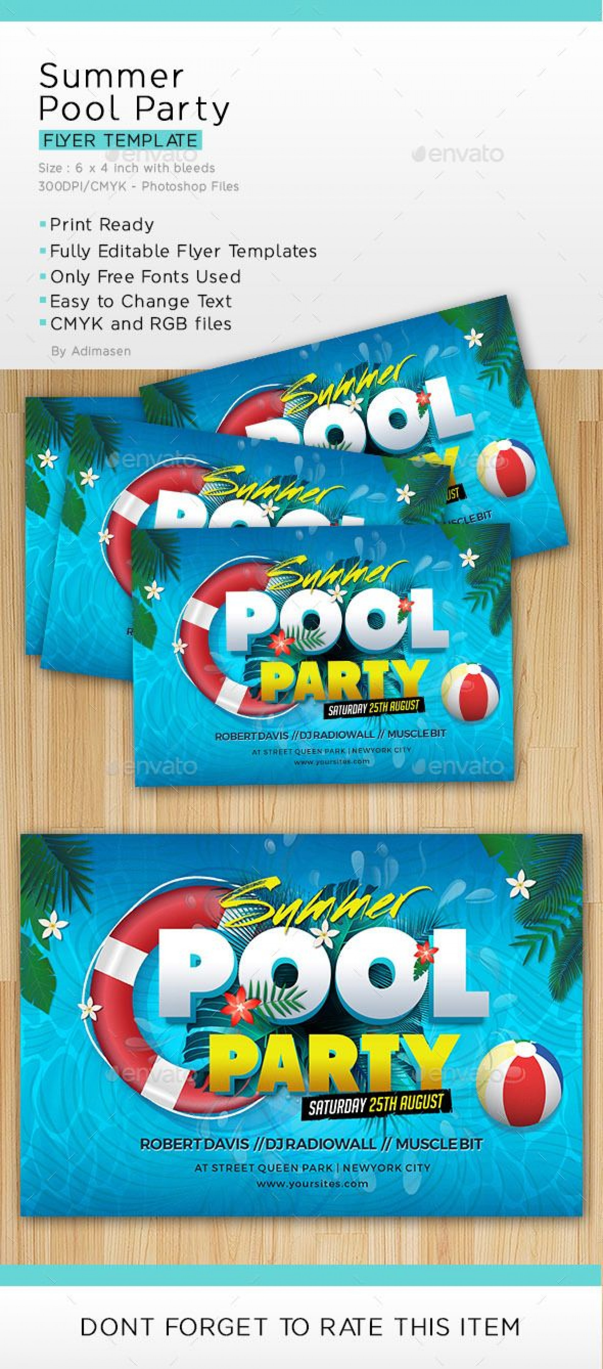 006 Template Ideas Pool Party Flyer Free Preview ~ Ulyssesroom - Pool Party Flyers Free Printable
