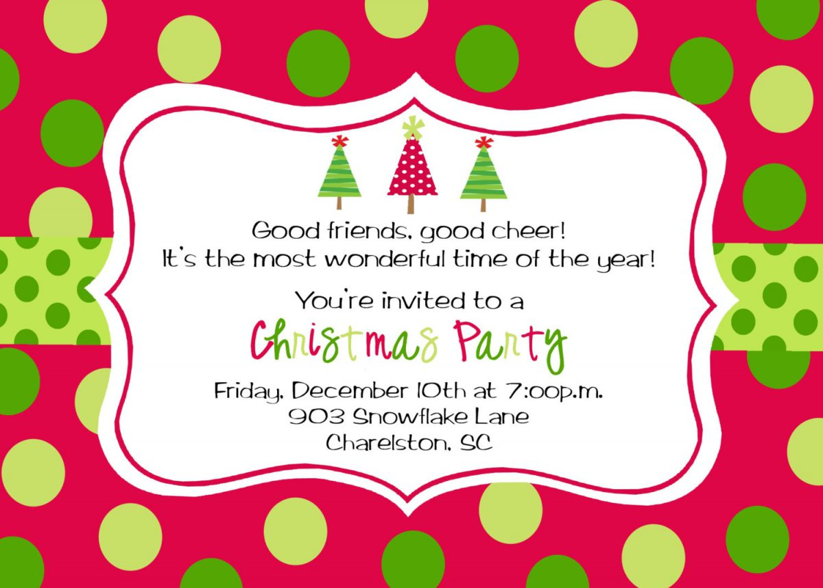 007 Christmas Party Invite Template Ideas Best Free Templates - Holiday Invitations Free Printable