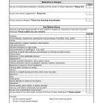 009 Health History Form Templates Similiar Medical Printable   Free Printable Personal Medical History Forms