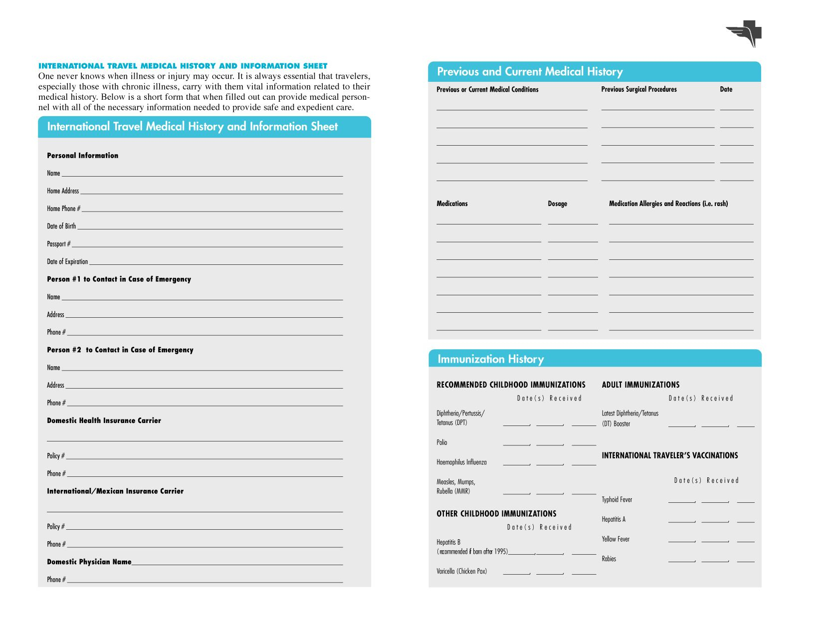 009 Template Ideas Personal Health Record Family History Form - Free Printable Personal Medical History Forms