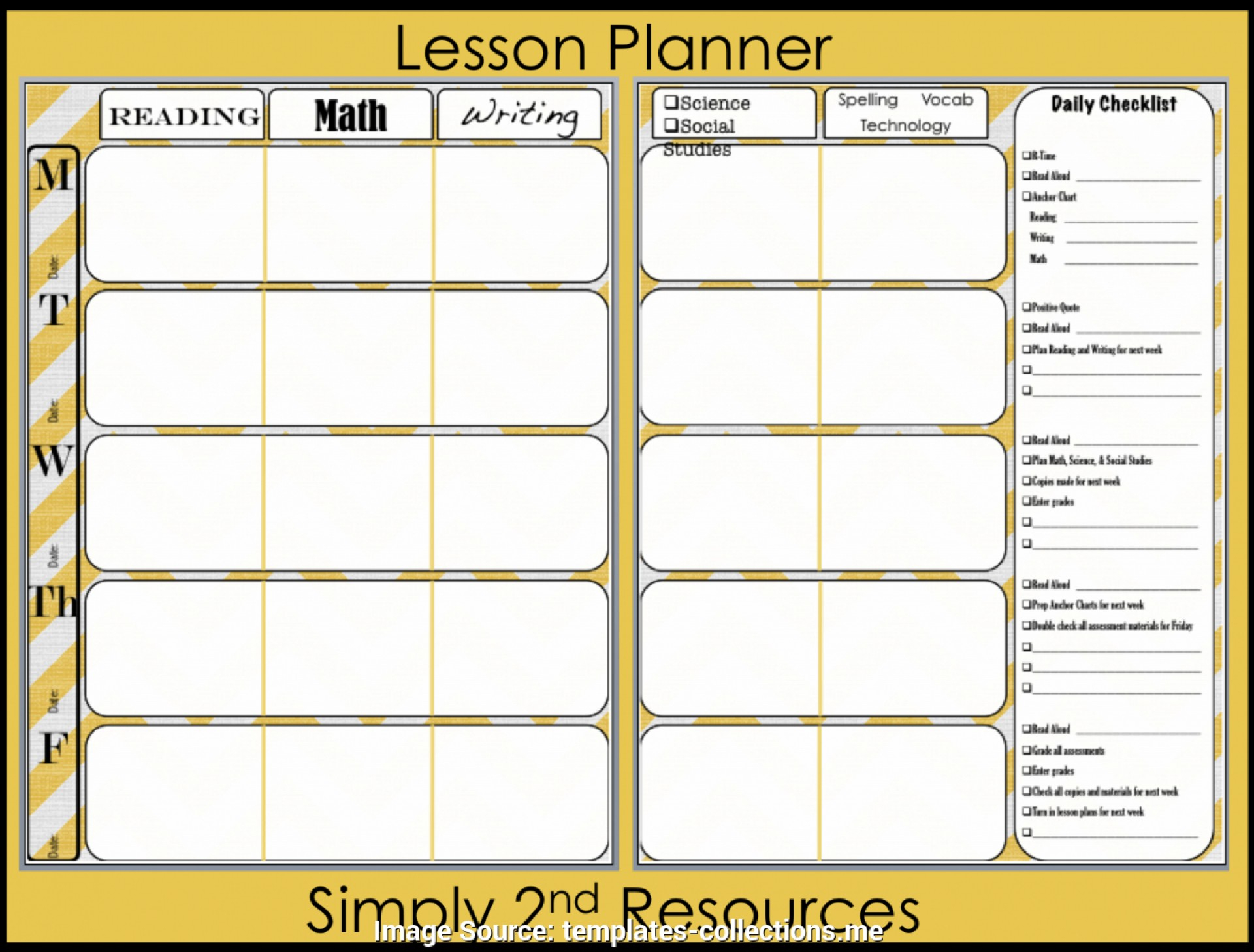 010 Useful Lesson Plan Book Template Pdf Teacher Teachers Planning - Printable Teacher Planner Free