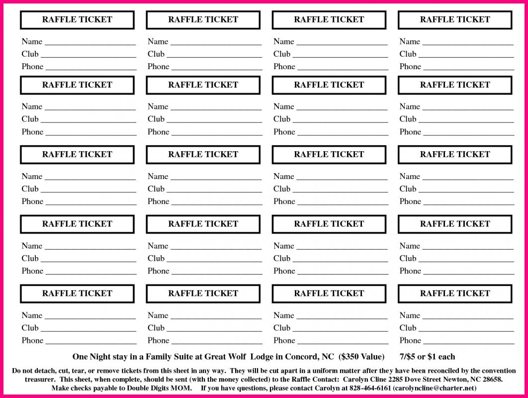 012 Template Ideas Free Printable Tickets Raffle Blank Ticket - Free Printable Tickets