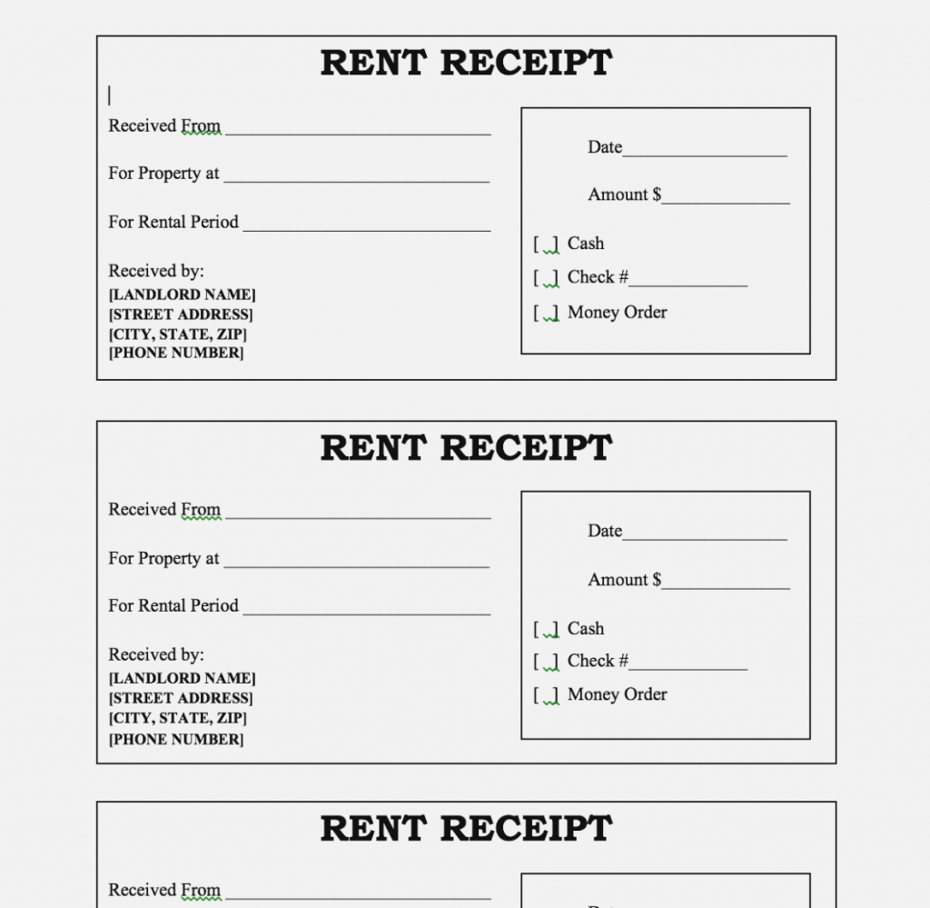 014 Rent Receiptslate Word Pdf Free Download Printable Receipt - Free Printable Rent Receipt