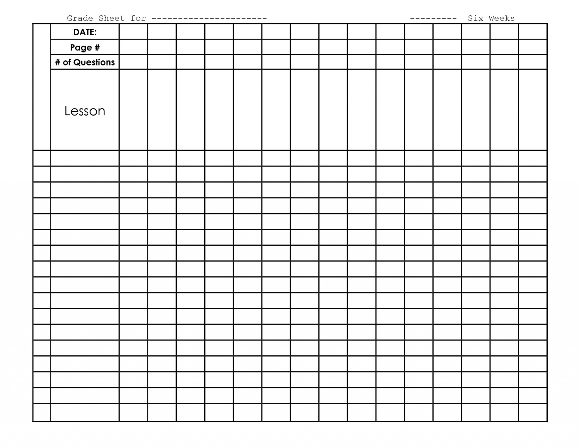 015 Teacher Grade Book Template Free Printable Grading Scale For - Free Printable Homework Assignment Sheets