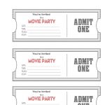 015 Template Ideas Printable Movie Ticket Blank Birthday Invitations   Free Printable Movie Themed Invitations