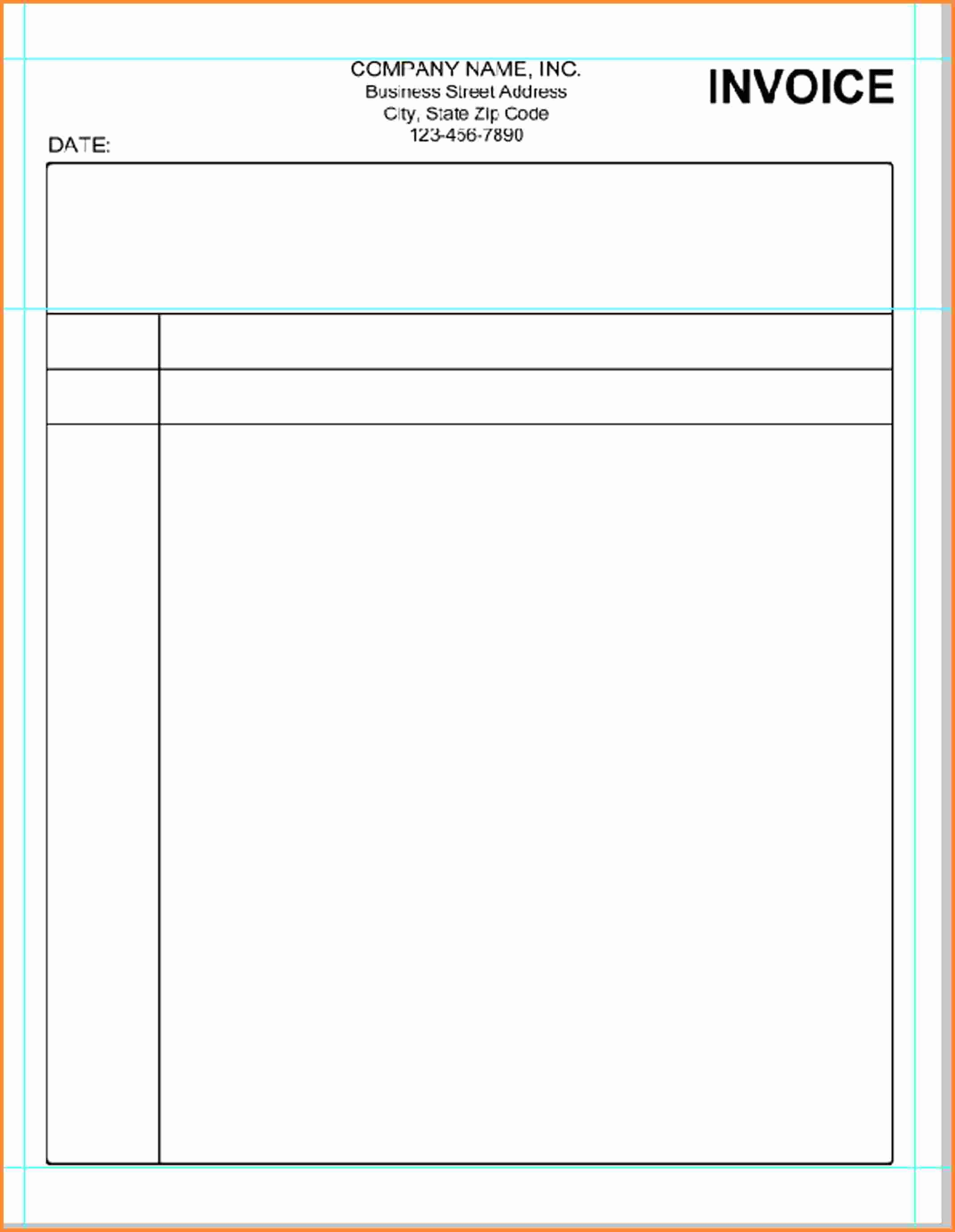 016 Blank Invoice Template Printable Free Pdf Fern Forms ~ Ulyssesroom - Free Printable Blank Invoice Sheet