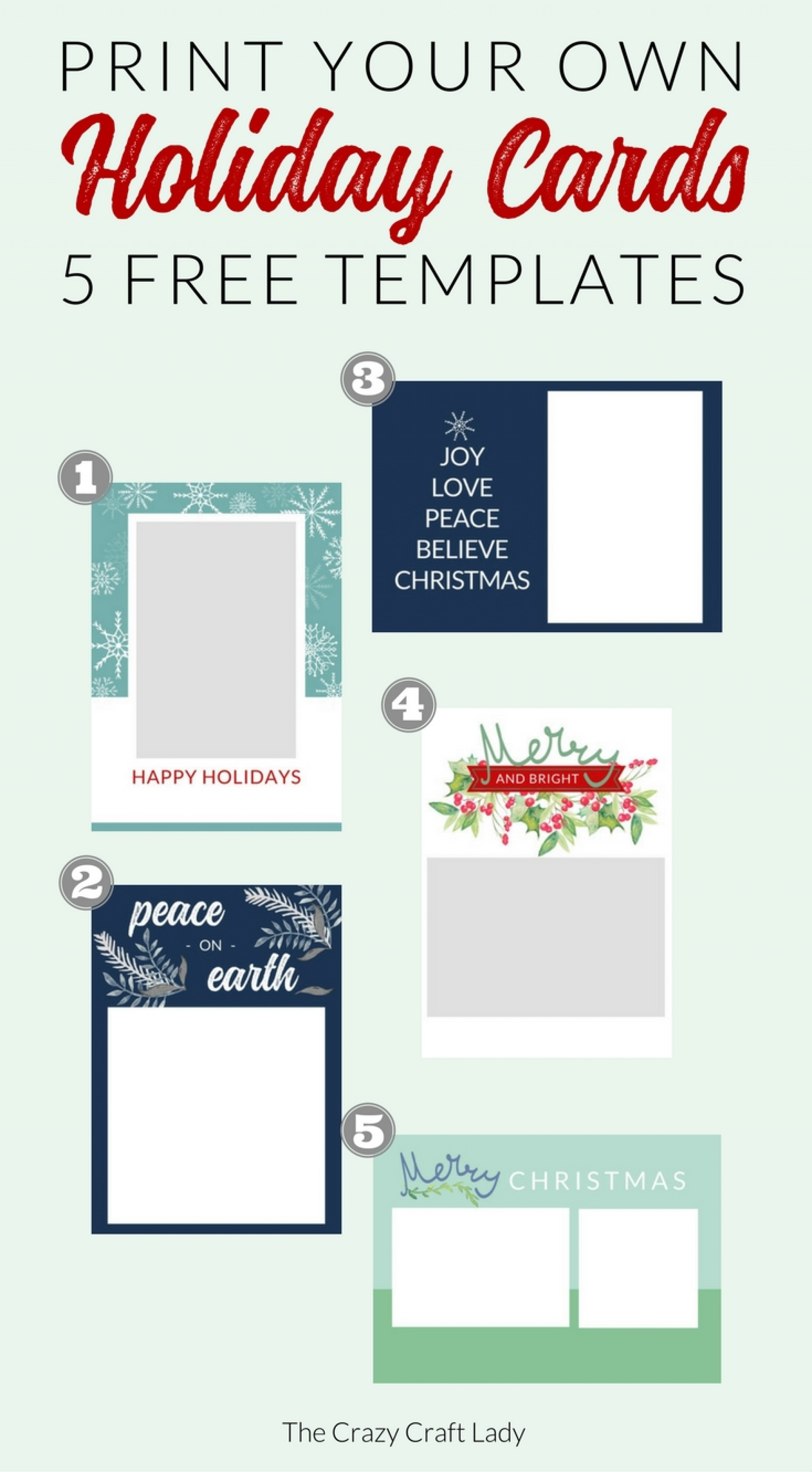 016 Template Ideas Free Printable Holiday Photo Card ~ Ulyssesroom - Free Printable Xmas Cards Online