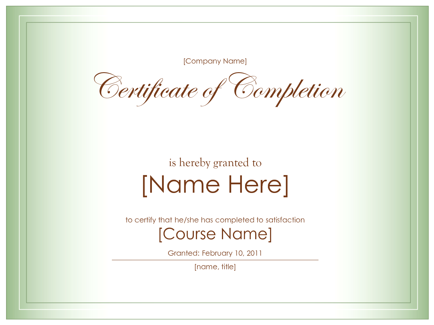 018 Best Images Of Certificate Completion Template Blank Free Via - Certificate Of Completion Template Free Printable