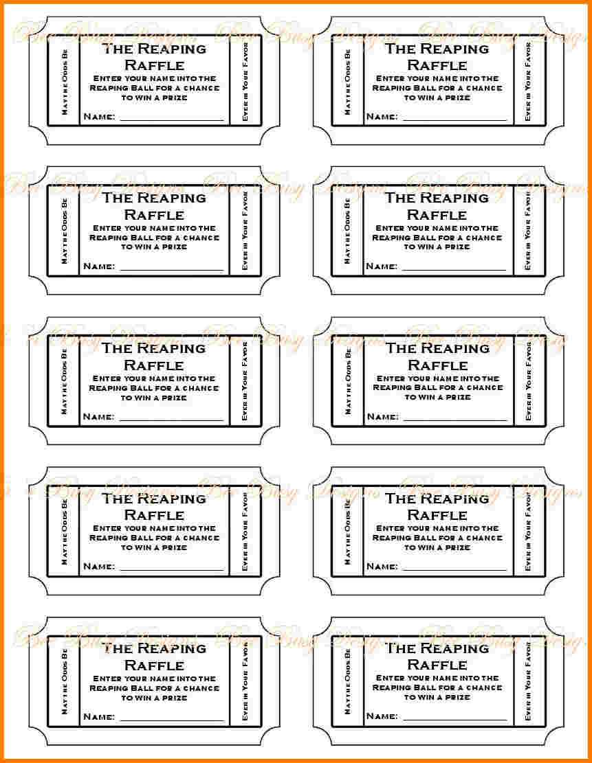 019 Free Printable Raffle Tickets P Template ~ Ulyssesroom - Diaper Raffle Template Free Printable