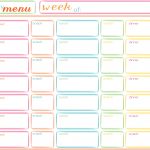 019 Free Printable Weekly Meal Planner Meals And Menu For Template   Weekly Menu Free Printable