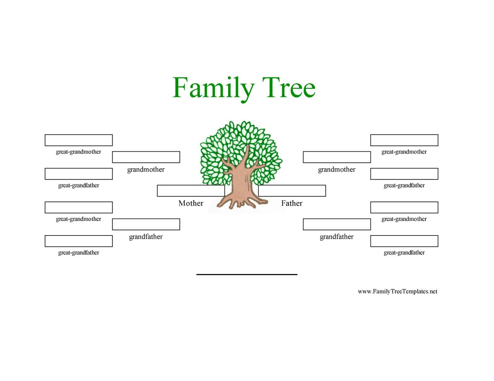 019 Template Ideas Printable Family Tree ~ Ulyssesroom - Free Printable Family Tree Template 4 Generations