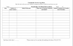 Free Printable Community Service Log Sheet