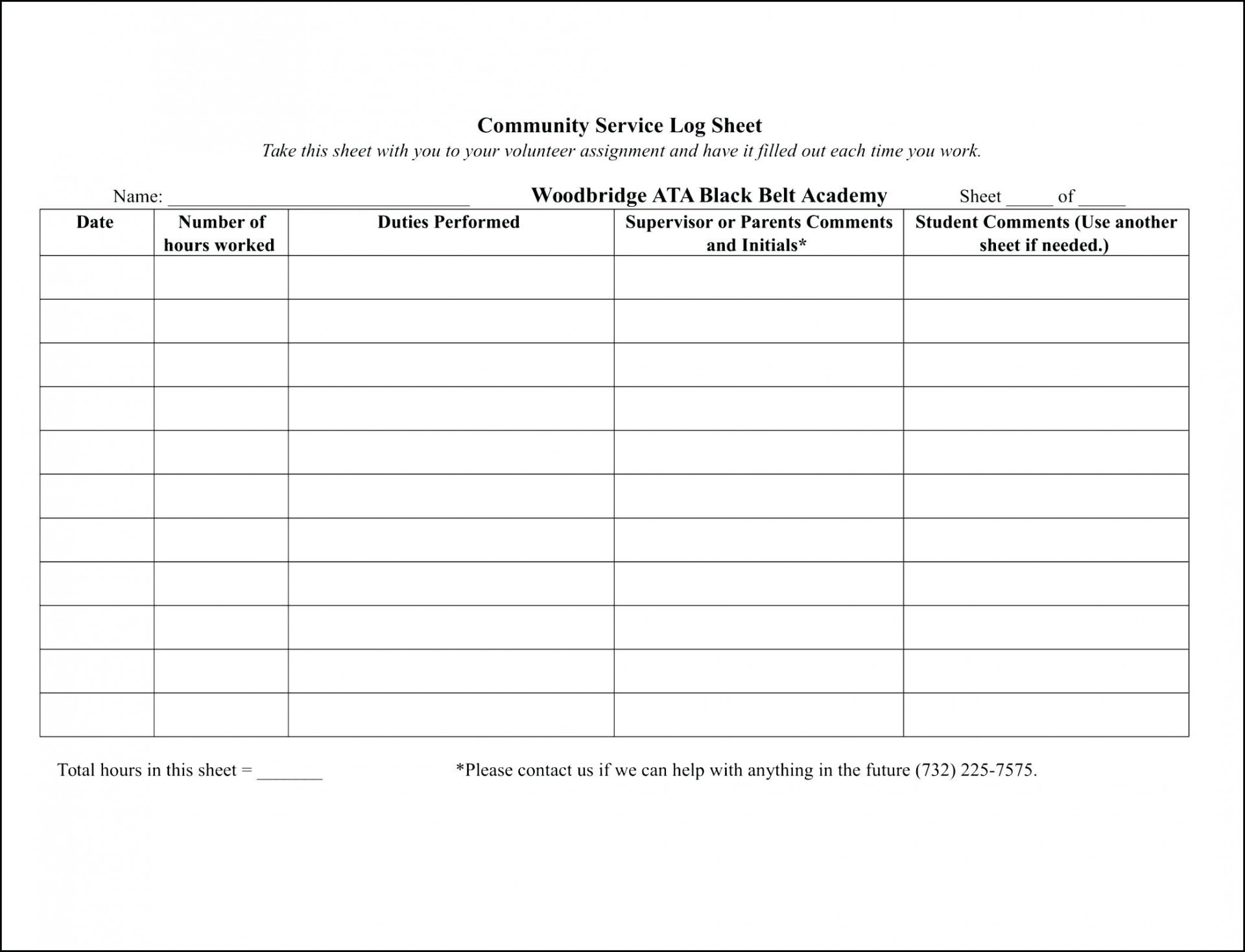 020 Sign In Sheet Template Free Work Activity Log Hola Klonec Co - Free Printable Community Service Log Sheet