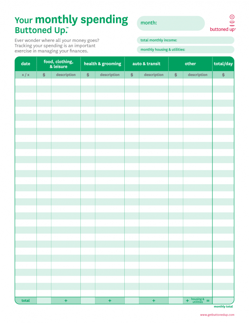 020 Spreadsheet Monthly Household Budget Worksheet Printable - Free Printable Homework Templates