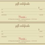 023 Restaurant Gift Certificate Template 121364 Printable   Free Printable Gift Certificates For Hair Salon
