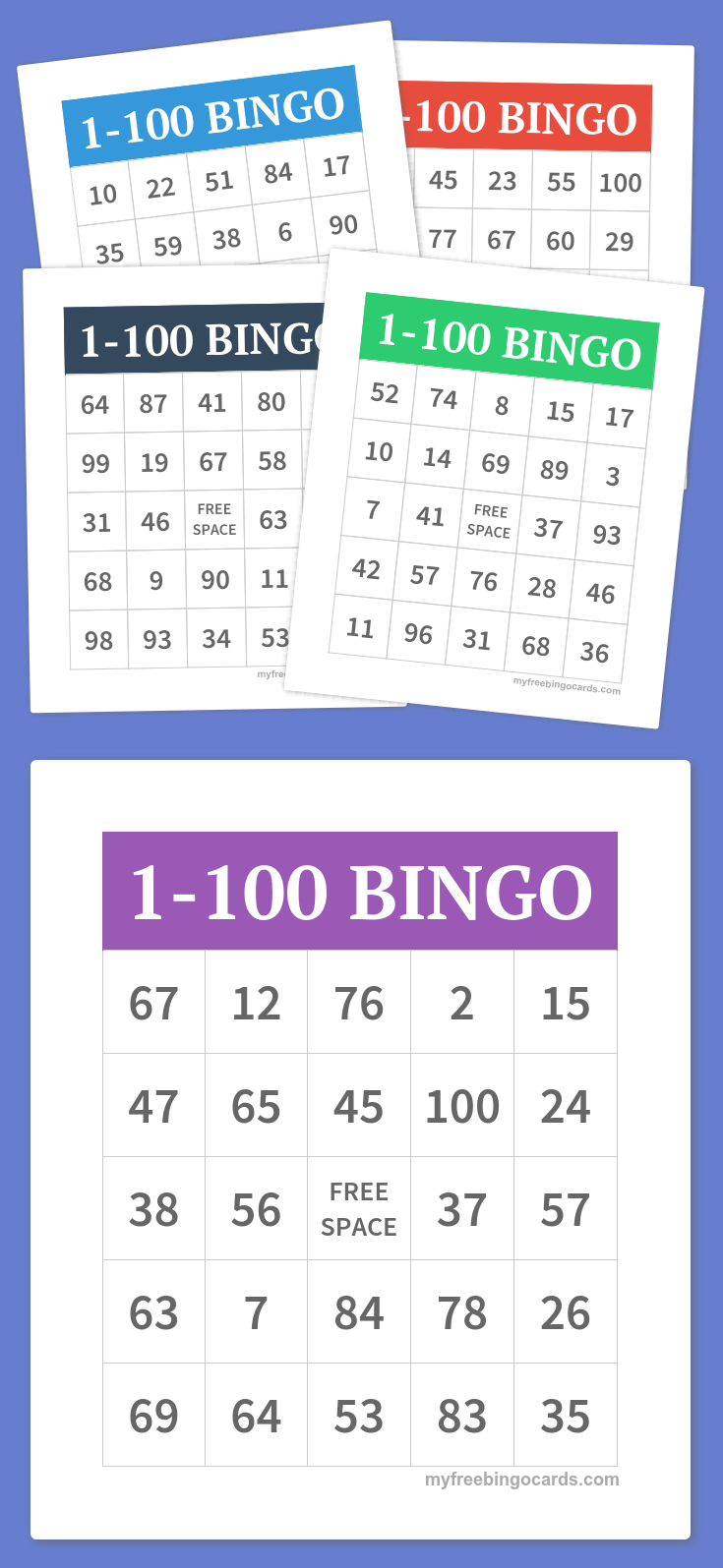 1-100 Bingo | Party Games | Pinterest | Bingo, Bingo Cards And Free - Free Printable Bingo Cards 1 100