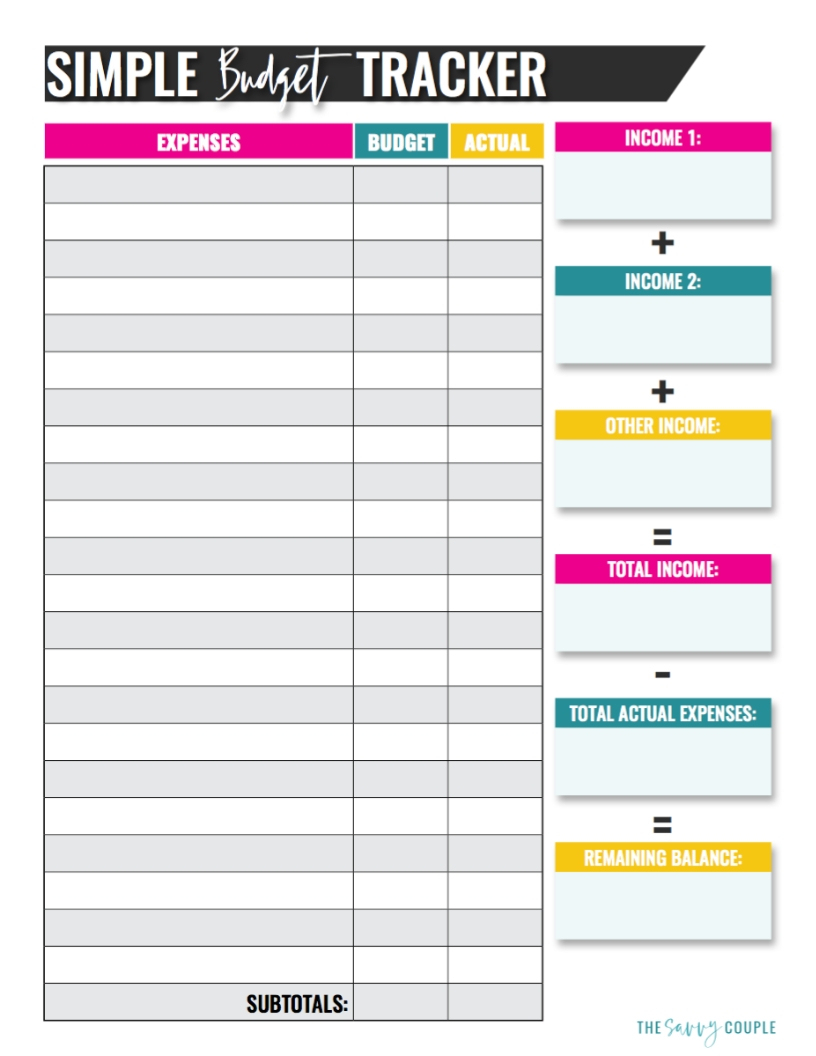 10 Budget Templates That Will Help You Stop Stressing About Money - Free Printable Budget Forms