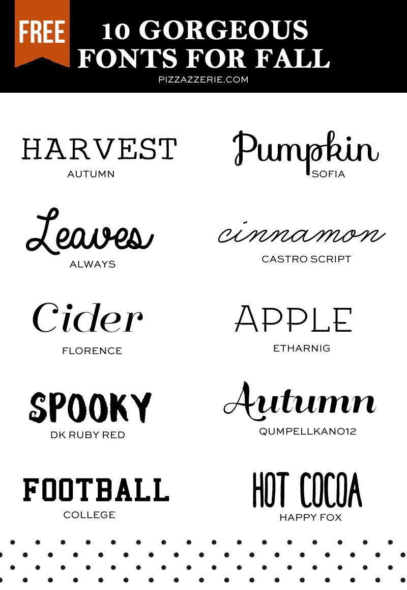 10 Fall Fonts To Download Now | Pizzazzerie - Free Printable Fonts No Download