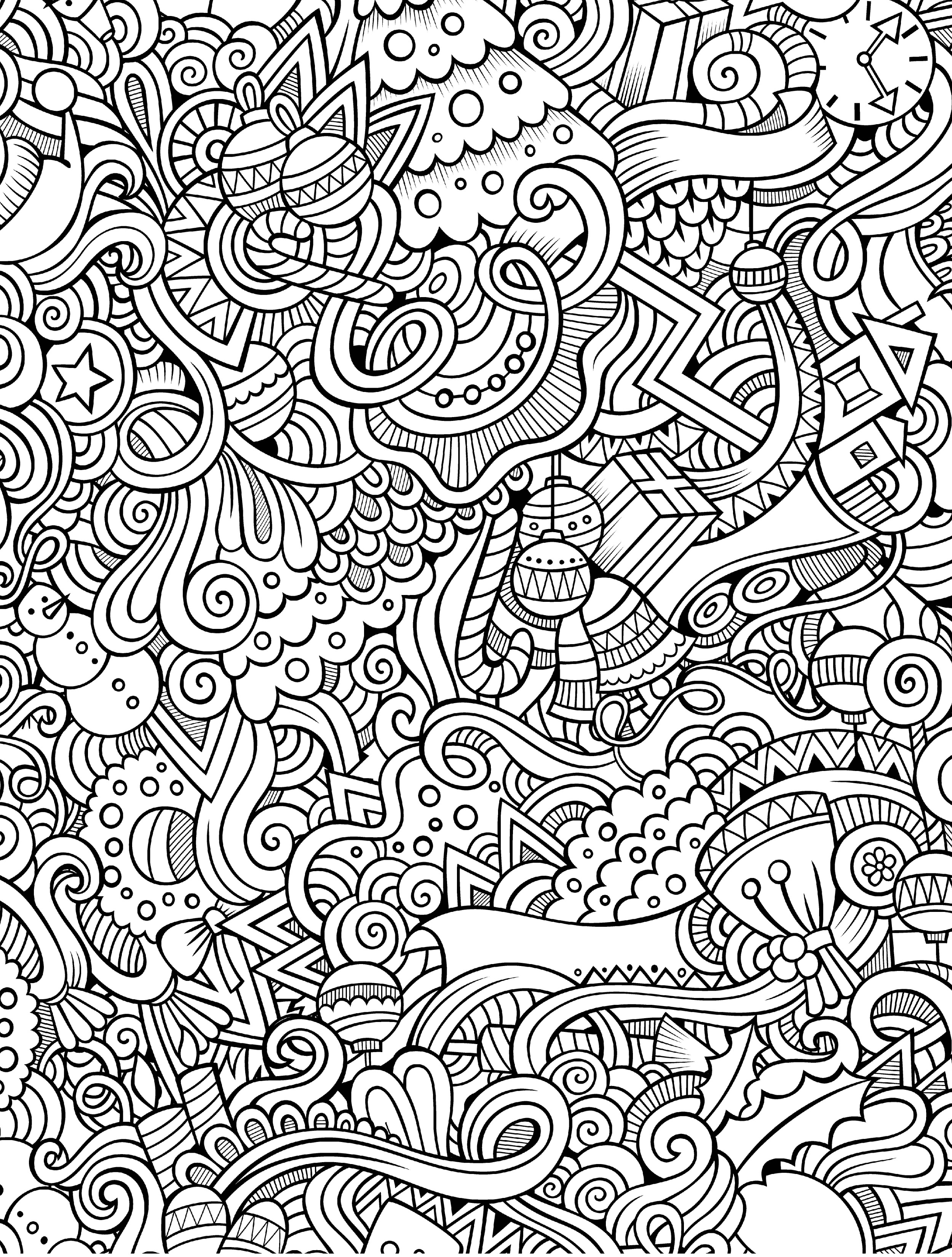 10 Free Printable Holiday Adult Coloring Pages - Free Printable Holiday Coloring Pages