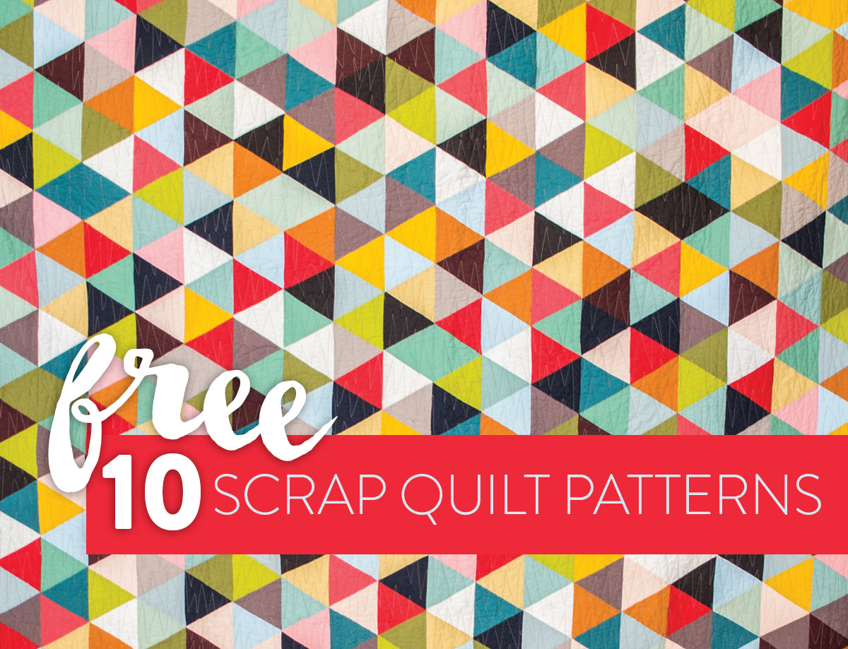 10 Fun &amp;amp; Free Scrap Quilt Patterns - Suzy Quilts - Quilt Patterns Free Printable