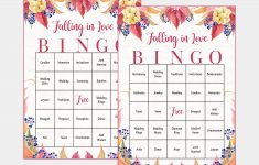 100 Falling In Love Wedding Bingo Cards Fall Bridal Shower | Etsy – Free Printable Bingo Cards 1 100