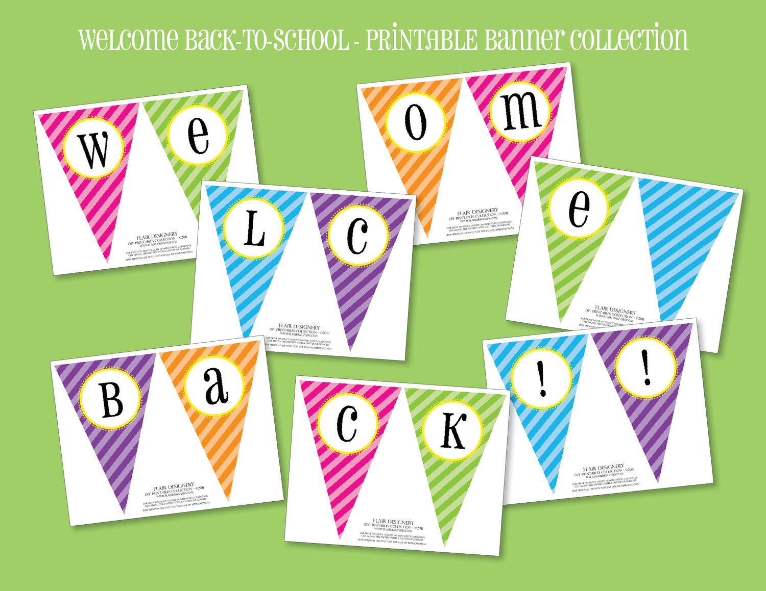 100+ Free Printable Welcome Back Banner Backtoschool Mallow World - Free Printable Welcome Banner Template