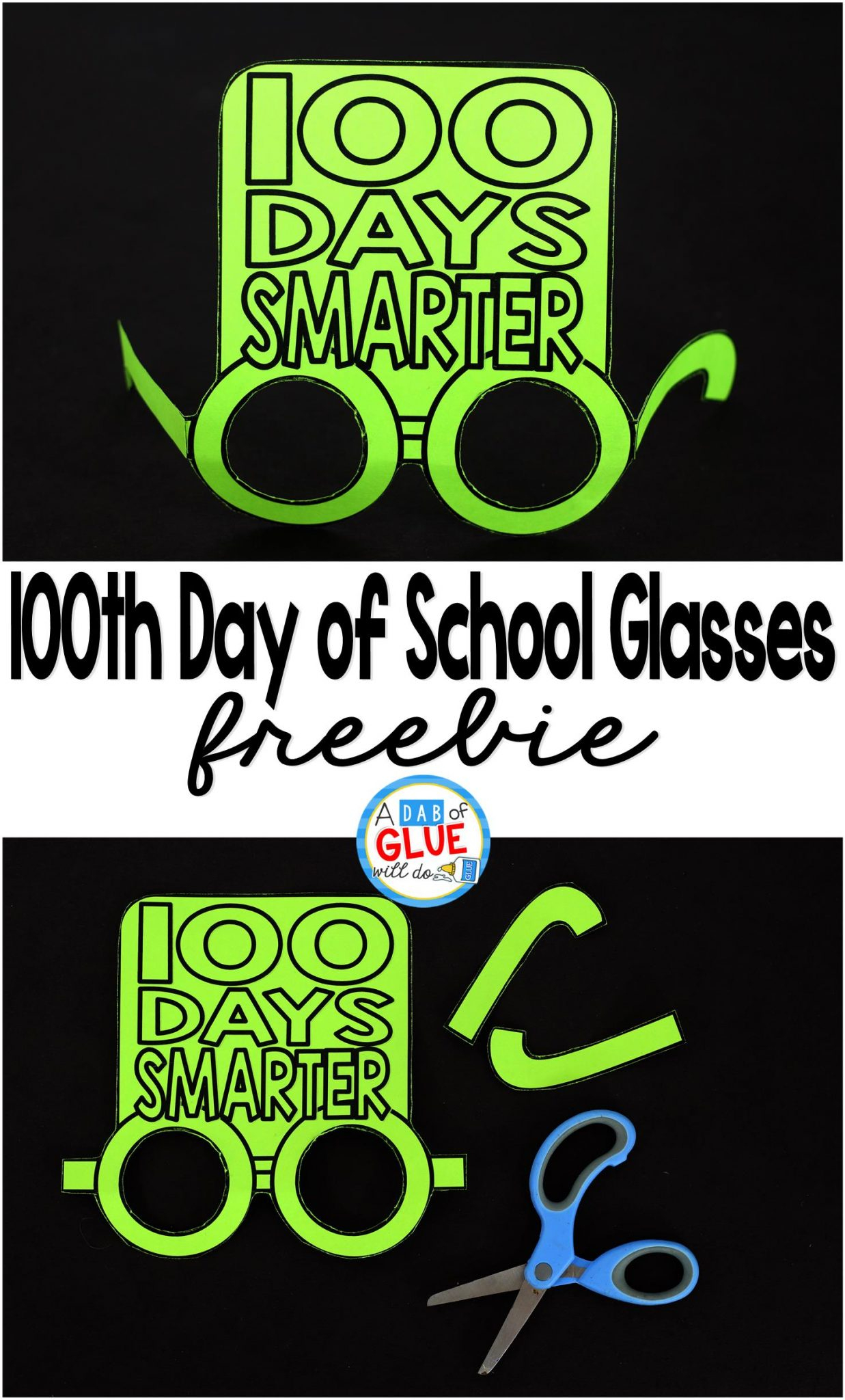 100Th Day Of School Glasses - - 100Th Day Of School Printable Glasses Free