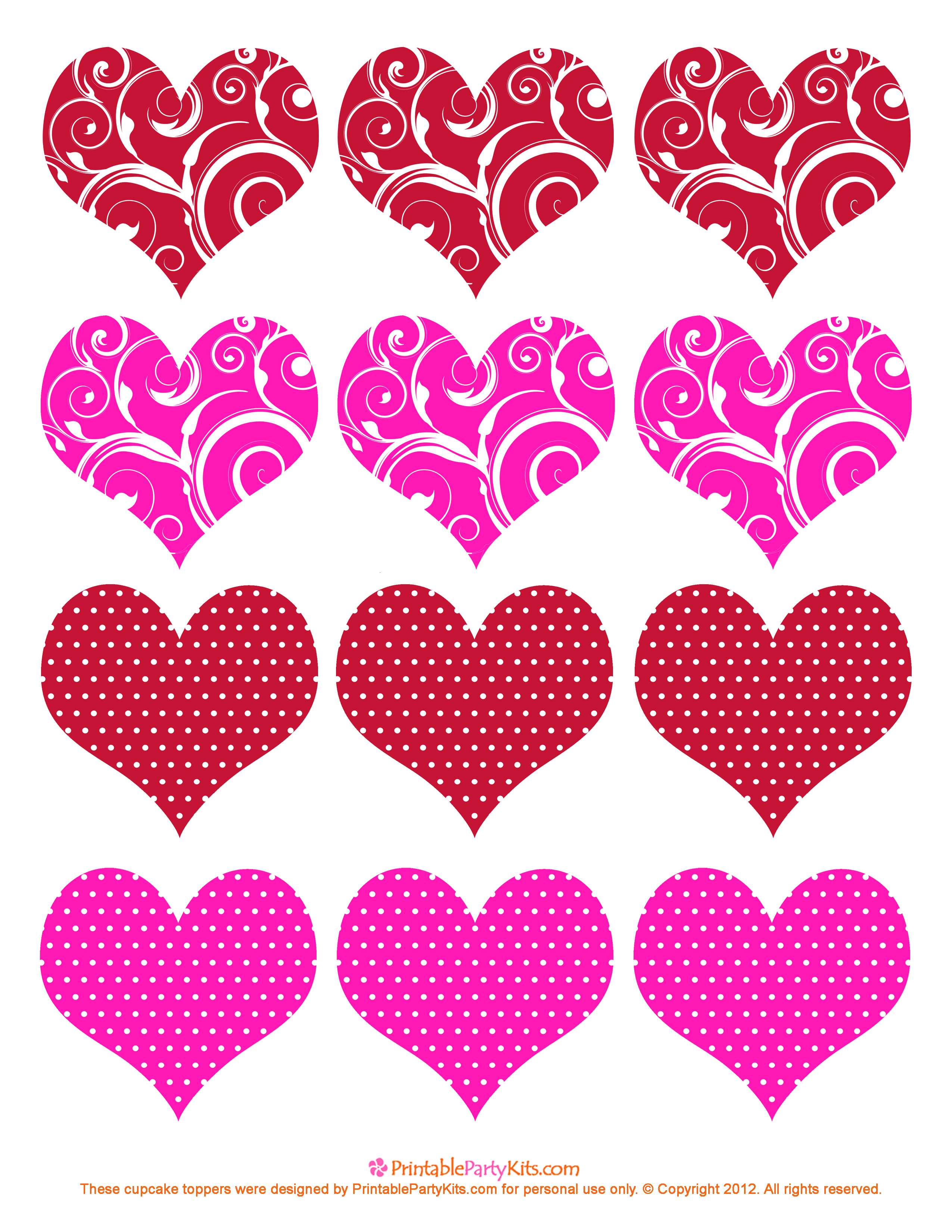 11 Valentine Heart Template Images - Free Printable Valentine Hearts - Free Printable Heart Templates