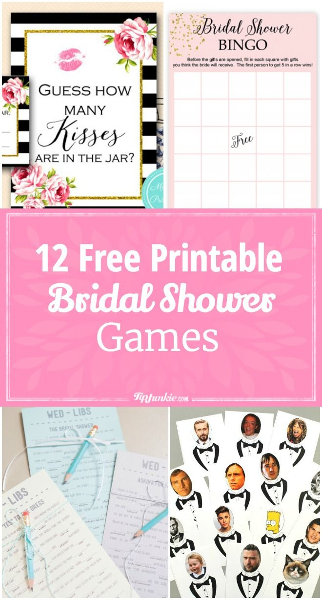 12 Free Printable Bridal Shower Games | Party Time | Pinterest - Free Printable Bridal Shower Games And Activities