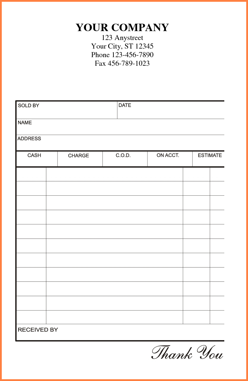 12+ Free Printable Sales Receipt Template - Proposal Letter - Free Printable Sales Receipt Form