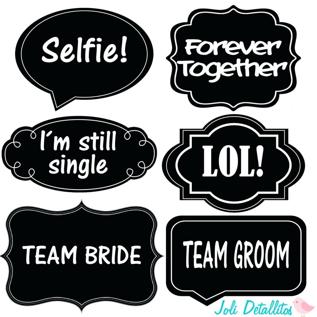 12 Lovely Wedding Photo Booth Props Printable Pdf For 2018 – Wedding - Free Printable Wedding Photo Booth Props