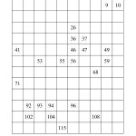 120 Chart Partially Filled (A)   Free Printable Hundreds Grid