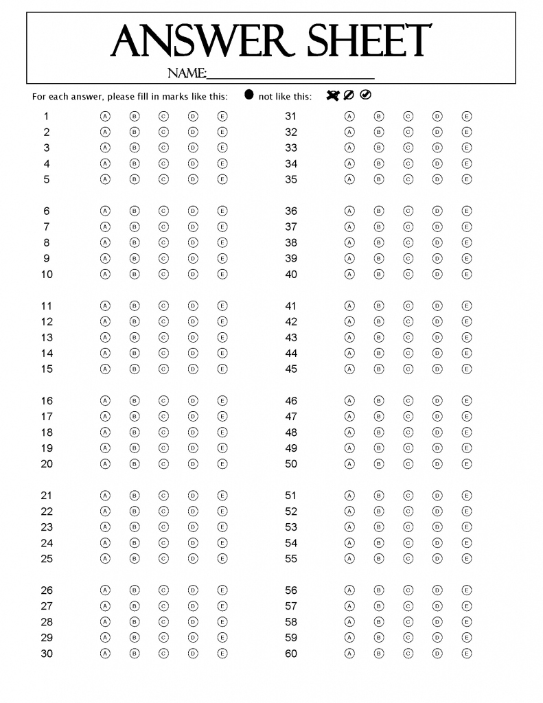 120 Question Answer Sheet · Remark Software | Free Printable - Free Printable Bubble Answer Sheets