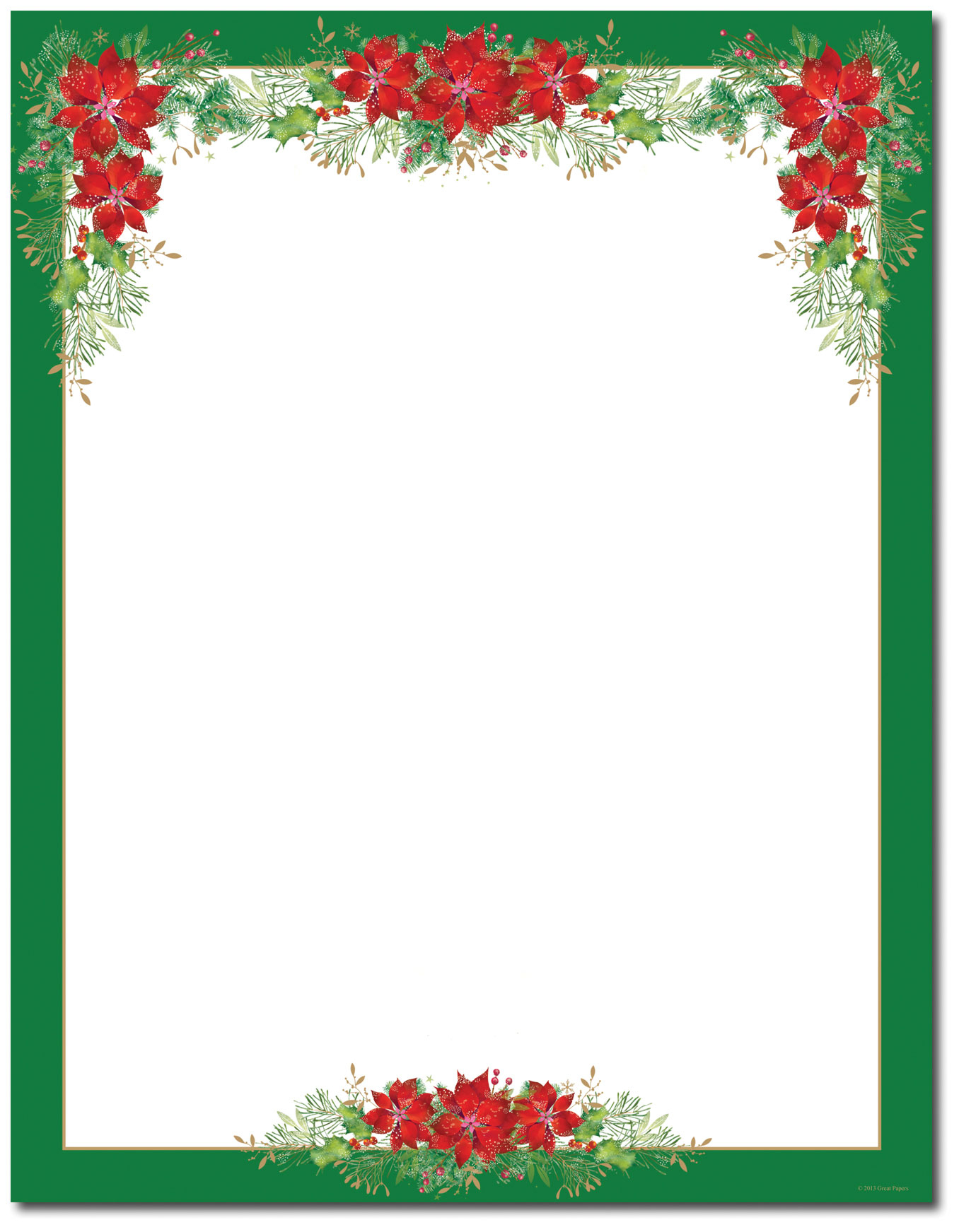 13 Free Printable Christmas Border Designs Images - Free Printable - Free Printable Christmas Paper With Borders