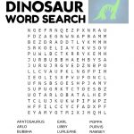 14 Free Disney Printable Word Searches, Mazes, Games   Free Printable Dinosaur Word Search