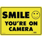 14 In. X 10 In. Smile You're On Camera Sign   Free Printable Smile Your On Camera Sign