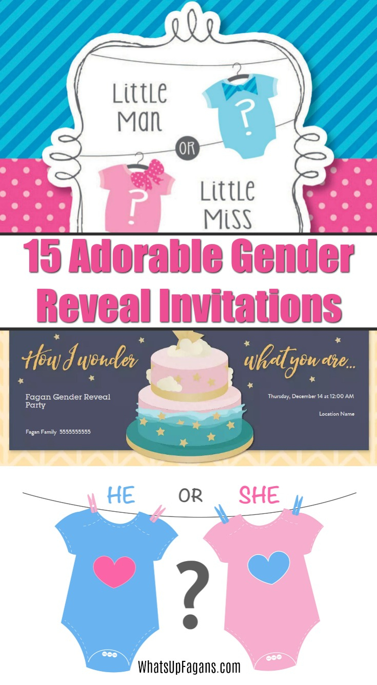 15 Adorable Baby Gender Reveal Party Invitations - Free Printable Gender Reveal Invitations