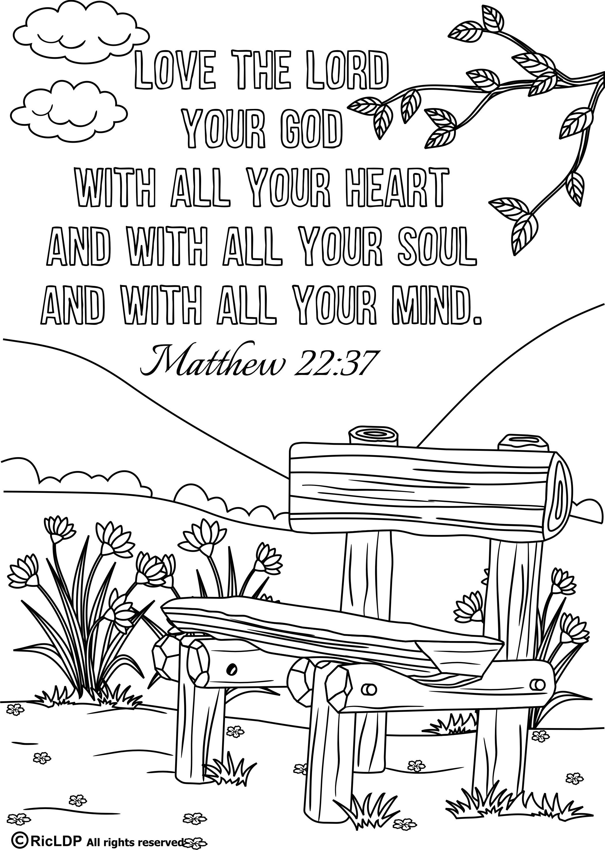 15 Bible Verses Coloring Pages - Free Printable Sunday School Coloring Sheets