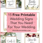 15 Free Printable Wedding Signs That You Need For Your Wedding   Free Printable Wedding Signs