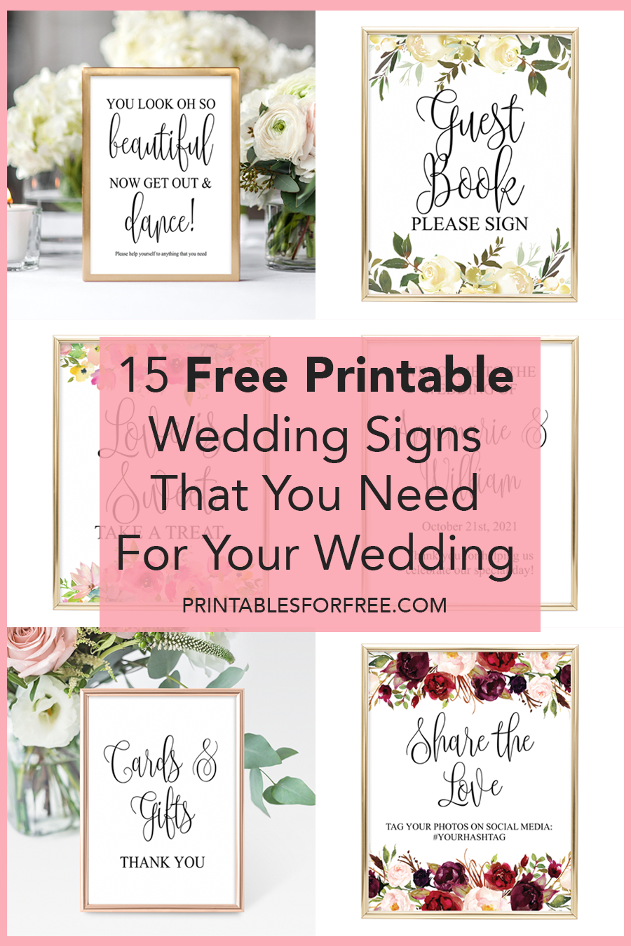 15 Free Printable Wedding Signs That You Need For Your Wedding - Free Printable Wedding Signs