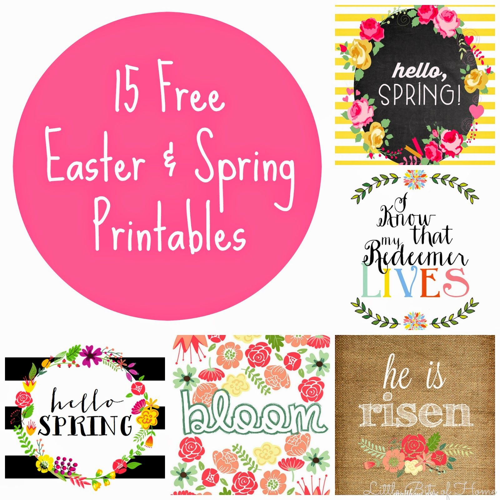 15 Free Spring And Easter Printables | Artsy Stuff | Pinterest - Free Printable Spring Decorations