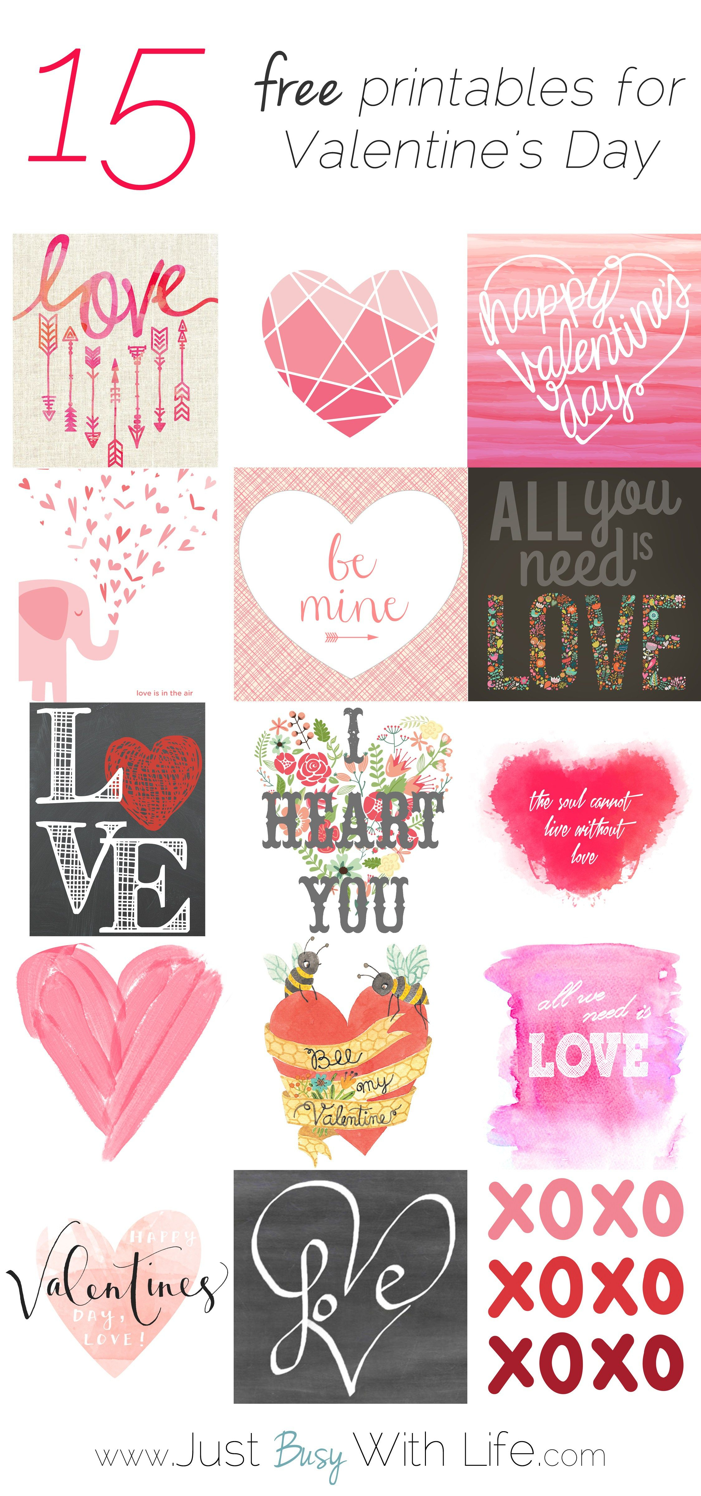 15 Free Valentine&amp;#039;s Day Printables | Just Busy With Life - Free Printable Valentine&amp;#039;s Day Decorations